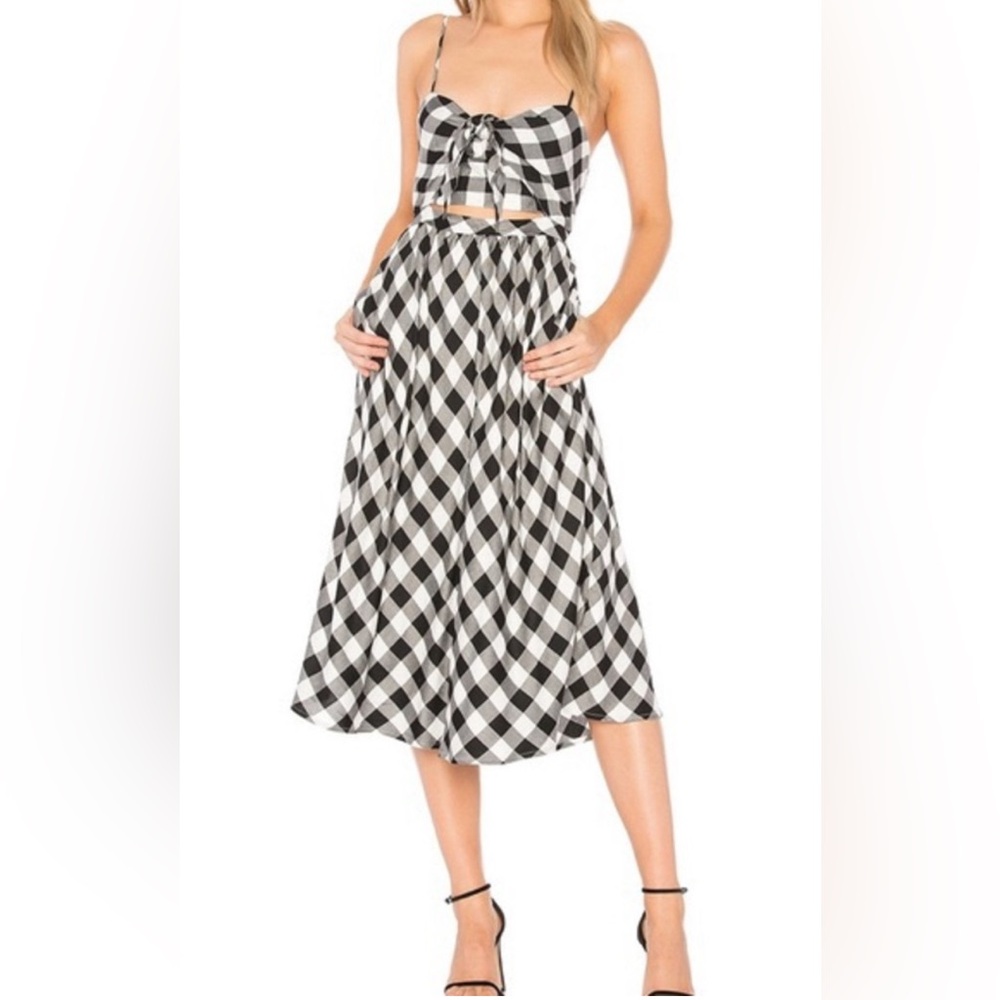 Revolve Bardot Ibiza Vintage inspired Gingham Sundress s US 8